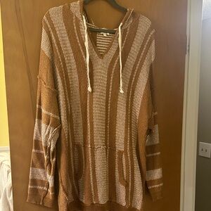 BKE
Striped Pullover Hooded Sweater      X-Large / Bronze Rope